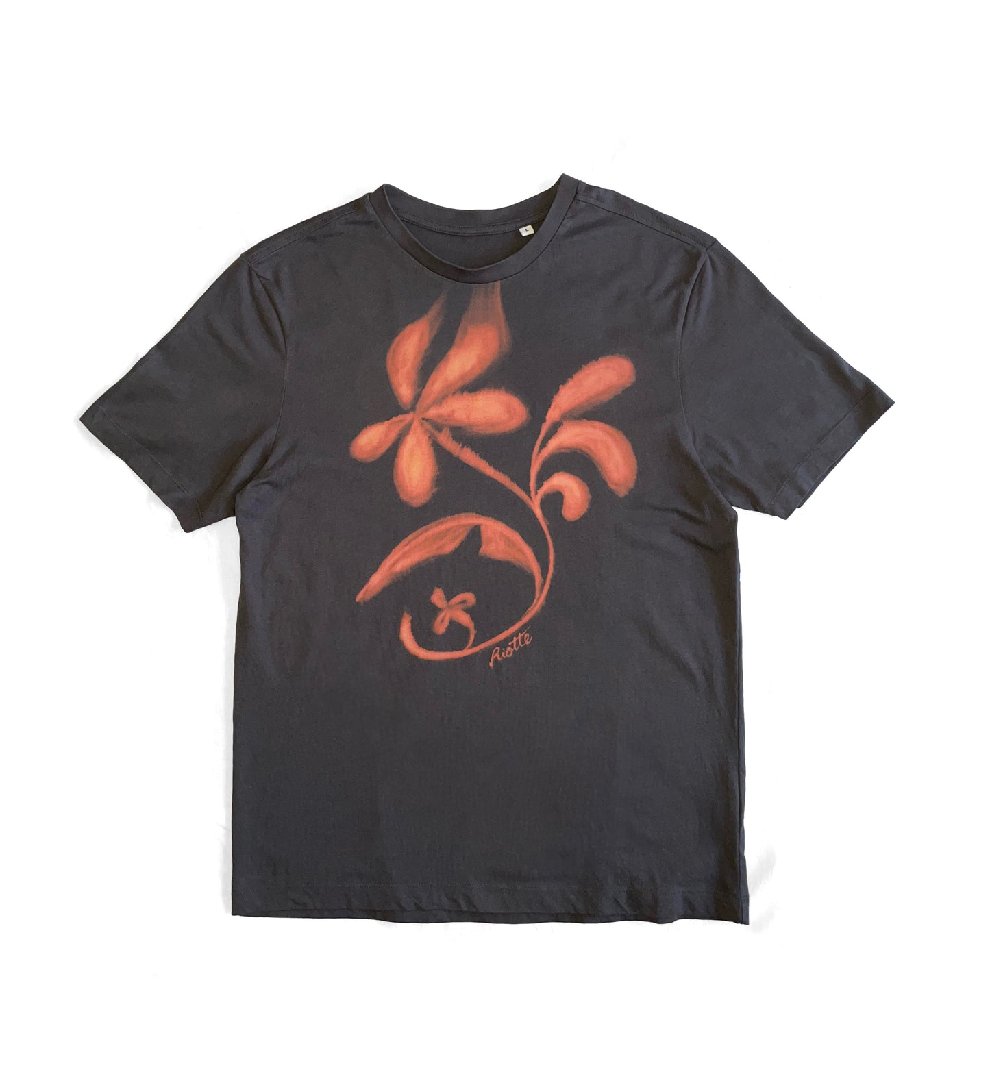 Flower Dark Grey Tee M